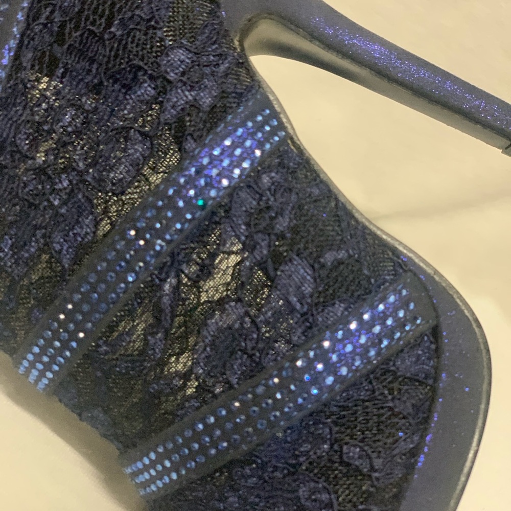Bella Marie Blue Lace Heels
